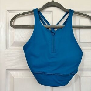Lululemon size 8 Energy high neck longline zipper front bra